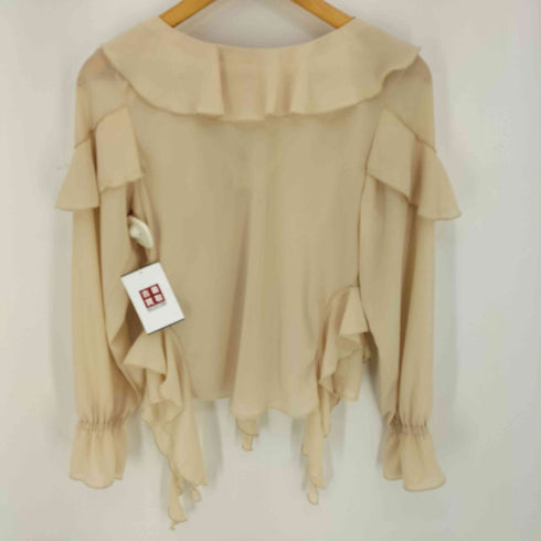 マウジー moussy 26ss CHIFFON RUFFLE ブラウス レディース FREE