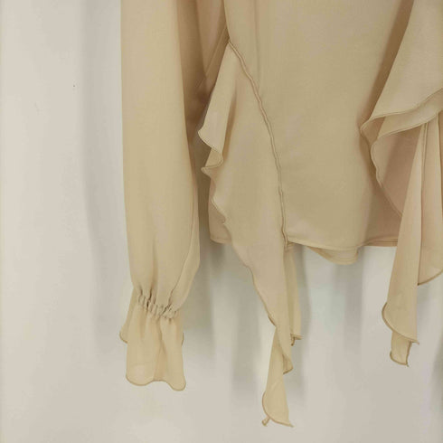 マウジー moussy 26ss CHIFFON RUFFLE ブラウス レディース FREE
