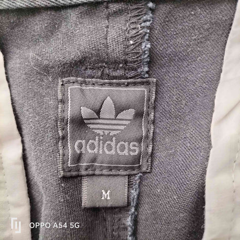 アディダス adidas 00S 08AW トレフォイル ロゴ Dカン付き サイド 3ストライプ ライン ブラック チノ トラウザー パンツ チノパン メンズ M