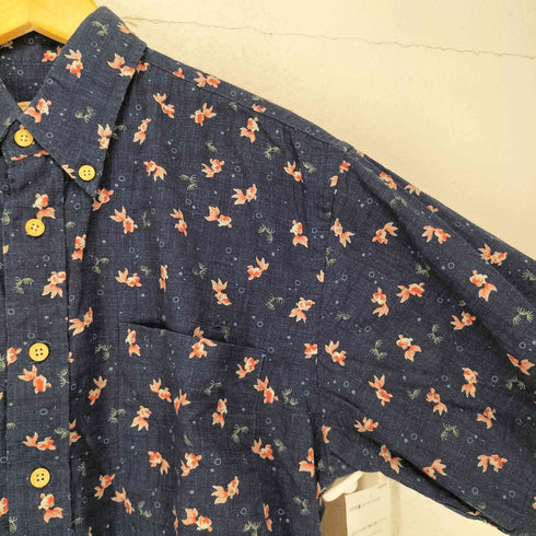 CHE-ST DESIGN 金魚 和柄 レギュラーシャツ メンズ L