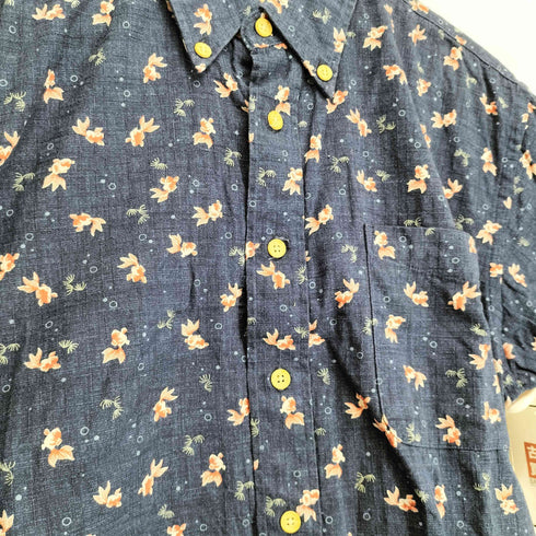 CHE-ST DESIGN 金魚 和柄 レギュラーシャツ メンズ L