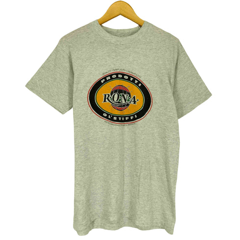 フルーツオブザルーム FRUIT OF THE LOOM 90s- USA製 袖裾シングル フロントプリントクルーネックTシャツ メンズ M