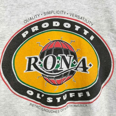フルーツオブザルーム FRUIT OF THE LOOM 90s- USA製 袖裾シングル フロントプリントクルーネックTシャツ メンズ M