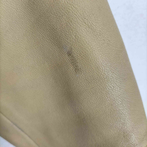 NORTH BEACH lamb leather&mink fur ラムレザー ミンクファー フックボタンレザージャケット レディース M