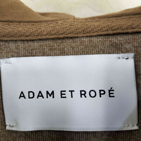アダムエロペ Adam et Rope ベロアオーバーダイハーフジップパーカー レディース L