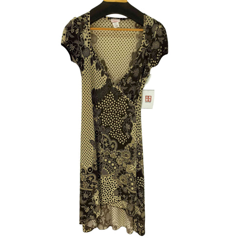 KHAKI KREW / Y2K ドット&ペイズリー カシュクール ワンピース レディース import:S