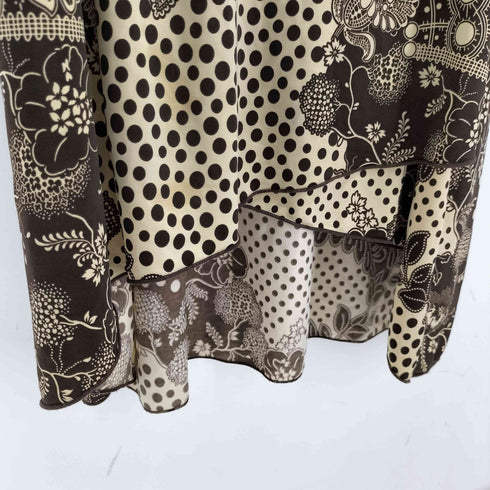 KHAKI KREW / Y2K ドット&ペイズリー カシュクール ワンピース レディース import:S
