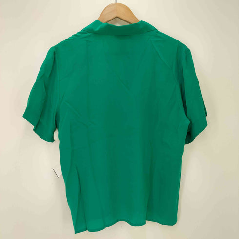Horry シルク100 エンブレム刺繍 S/S シルクシャツ レディース import:M