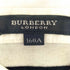バーバリーロンドン BURBERRY LONDON 4B エクエストリアン ナイト デザイン ボタン ボーダー 長袖ポロシャツ レディース 160A