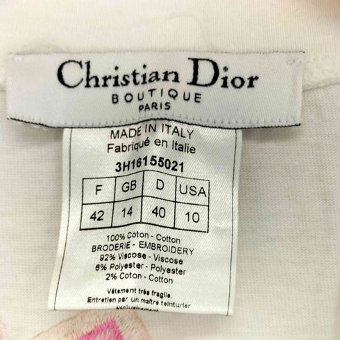 クリスチャンディオール Christian Dior Adiorable 69 刺繍Tシャツ ジョンガリアーノ期 レディース US:10