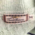 トーマスバーバリー Thomas Burberry シルク シグネチャー貝ボタン ラインデザイン 半袖ニットポロ レディース import:M