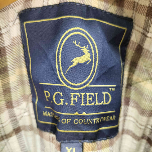 P.G.FIELD オイルド ハンティングジャケット 襟&袖裏コーズ メンズ import:XL