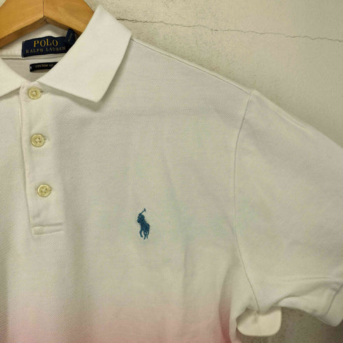 ポロラルフローレン POLO RALPH LAUREN CUSTOM FIT ポニー刺繍 グラデーションデザインポロシャツ メンズ S