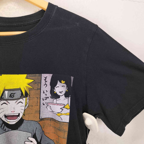 両面アニメプリントクルーネックTシャツ メンズ S