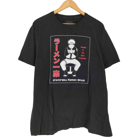 フロントアニメプリントクルーネックTシャツ メンズ XL