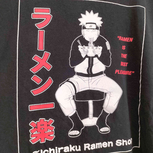 フロントアニメプリントクルーネックTシャツ メンズ XL