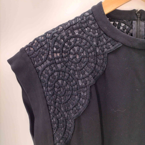 ステラマッカートニー STELLA McCARTNEY ショルダーレースワンピース エンブロイダリー レディース 36