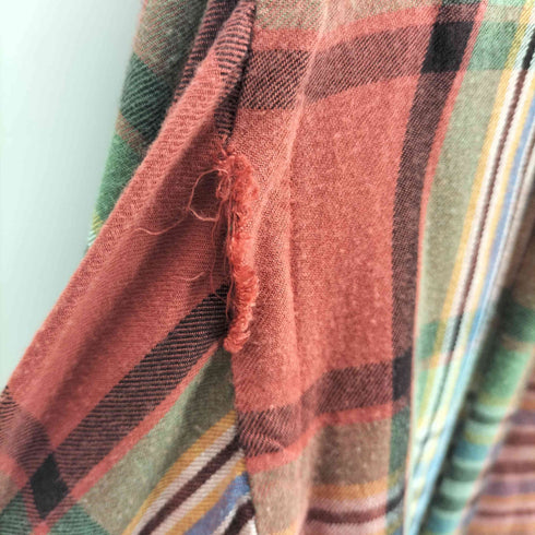 ポロバイラルフローレン Polo by RALPH LAUREN 90S ASHNER レーヨン マドラスチェック長袖シャツ メンズ M