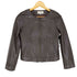 adress lamb leather ラムレザー キルティング切替ノーカラーレザージャケット レディース 9