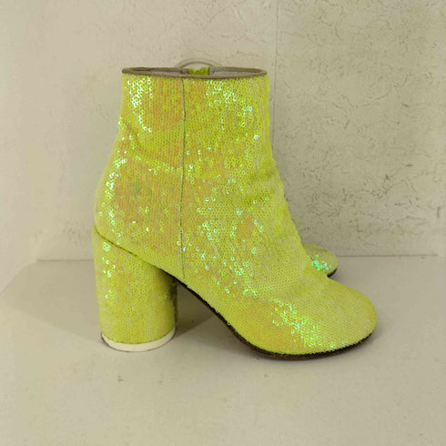エムエムシックスメゾンマルジェラ MM6 Maison Margiela Glitter Block Heel Ankle Boots レディース JPN:39