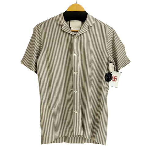 ステファンシュナイダー STEPHAN SCHNEIDER レーヨン100 ストライプ 開襟 S/S シャツ メンズ JPN:3