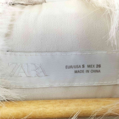 ザラ ZARA アニマルプリント フェイクファー ショートコート レディース import:S