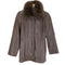 article lamb leather fox fur ラムレザー&フォックスファー 比翼ステンカラーコート レディース 11AR