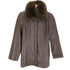 article lamb leather fox fur ラムレザー&フォックスファー 比翼ステンカラーコート レディース 11AR