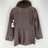 article lamb leather fox fur ラムレザー&フォックスファー 比翼ステンカラーコート レディース 11AR
