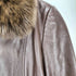 article lamb leather fox fur ラムレザー&フォックスファー 比翼ステンカラーコート レディース 11AR
