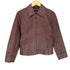 ITEM pig leather ピッグレザー クロコ型押し ジップレザージャケット レディース M
