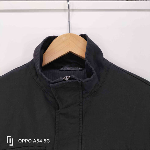 ザラ ZARA WASHED UTILITY OVERSHIRT WITH POCKETS ウォッシュド ポケット ユーティリティ シャツ ジャケット メンズ import:S