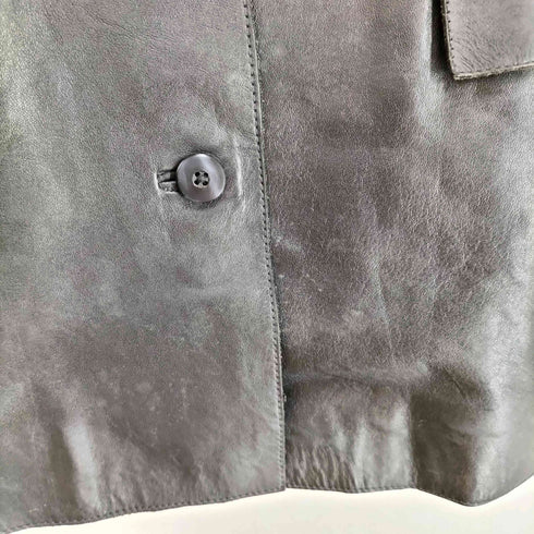 ギャップ Gap GENUINE LEATHER 本革 4Bテーラードジャケット レディース M