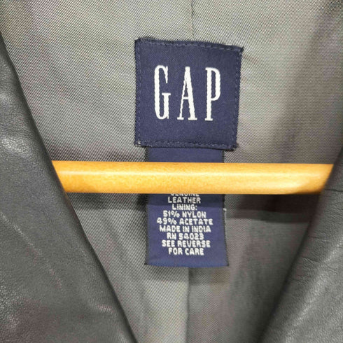 ギャップ Gap GENUINE LEATHER 本革 4Bテーラードジャケット レディース M