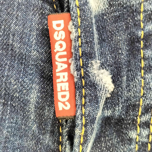 ディースクエアード DSQUARED2 21SS イタリア製 Combat Jean ボタンフライ ダメージ デニムパンツ メンズ EUR:50