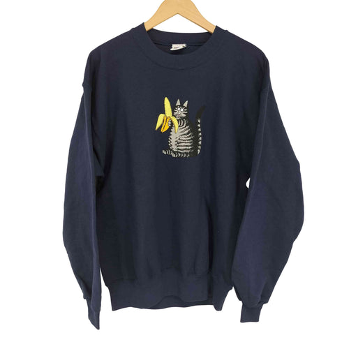 クレイジーシャツ CRAZY SHIRTS USA製 ネコプリント スウェット メンズ JPN:M