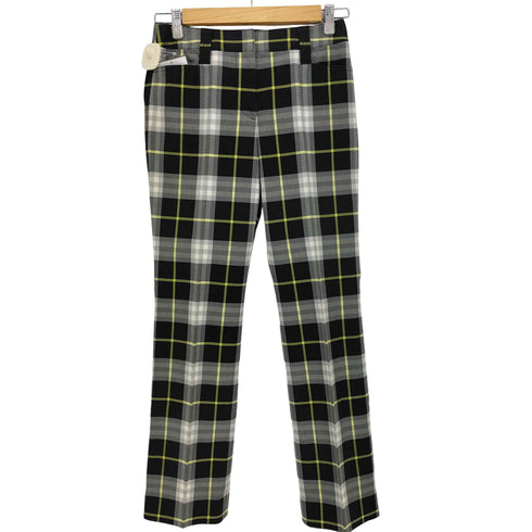 バーバリーロンドン BURBERRY LONDON センタープレス ストレート チェック パンツ レディース JPN:36