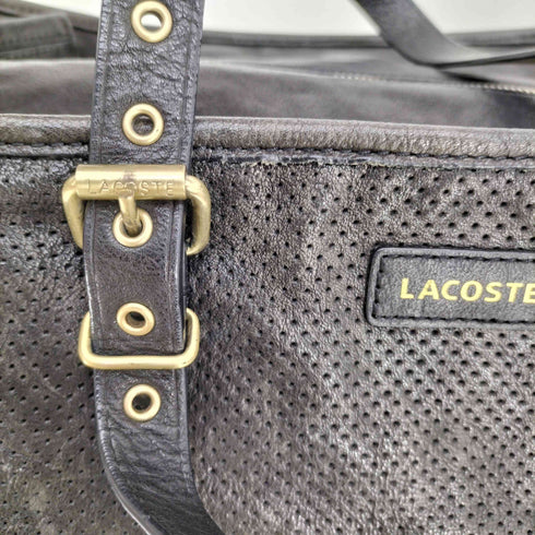 ラコステ LACOSTE トートバッグ パンチングレザー 牛革 パンチング加工 メンズ