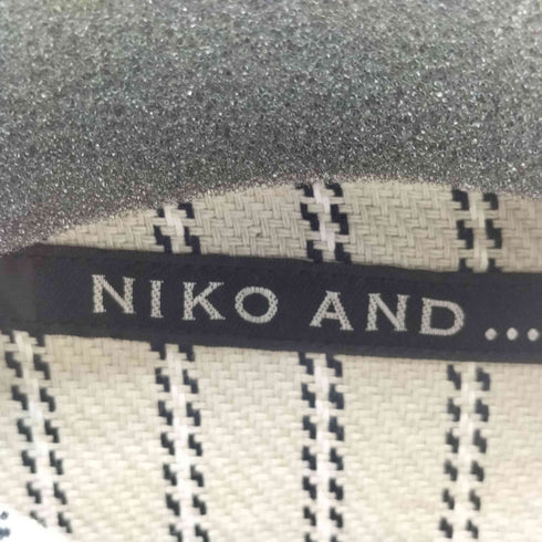 ニコアンド niko and... ヘビーツイル ストライプ スナップボタン 長袖シャツ メンズ M