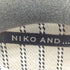 ニコアンド niko and... ヘビーツイル ストライプ スナップボタン 長袖シャツ メンズ M