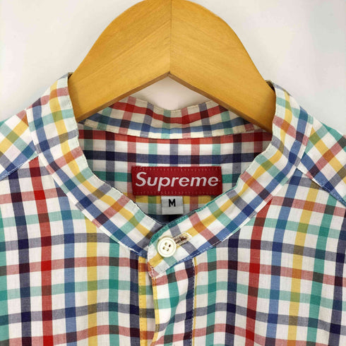 シュプリーム Supreme OLD 紙タグ バンドカラーリメイク 半袖シャツ メンズ import:M