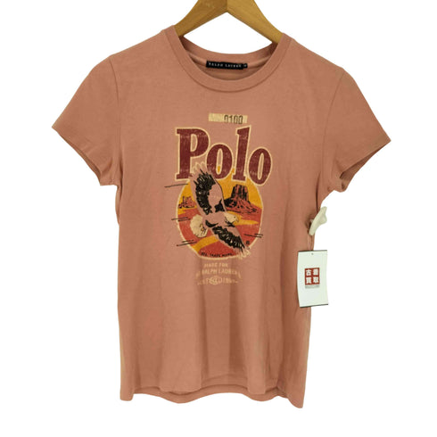 ラルフローレン RALPH LAUREN グラフィックプリント クルーネックTシャツ レディース import:M