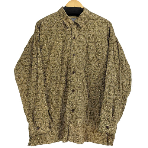 ラルフローレン RALPH LAUREN 幾何学総柄 ボタンダウン L/S シャツ メンズ JPN:M