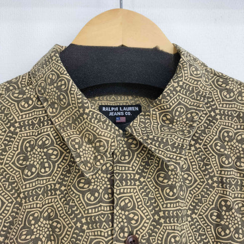 ラルフローレン RALPH LAUREN 幾何学総柄 ボタンダウン L/S シャツ メンズ JPN:M