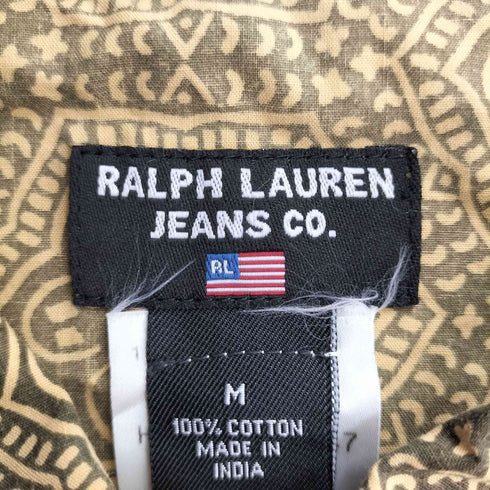 ラルフローレン RALPH LAUREN 幾何学総柄 ボタンダウン L/S シャツ メンズ JPN:M