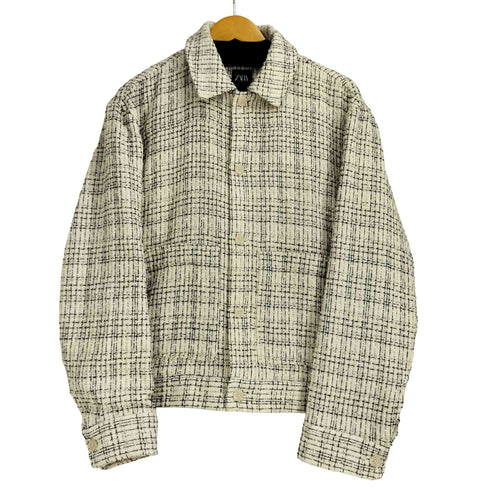 ザラ ZARA ツイードジャケット メンズ import:M
