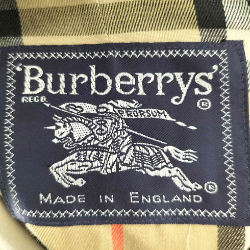 バーバリーズ BURBERRYS MADE IN ENGLAND 裏地ノバチェック比翼ステンカラーコート メンズ