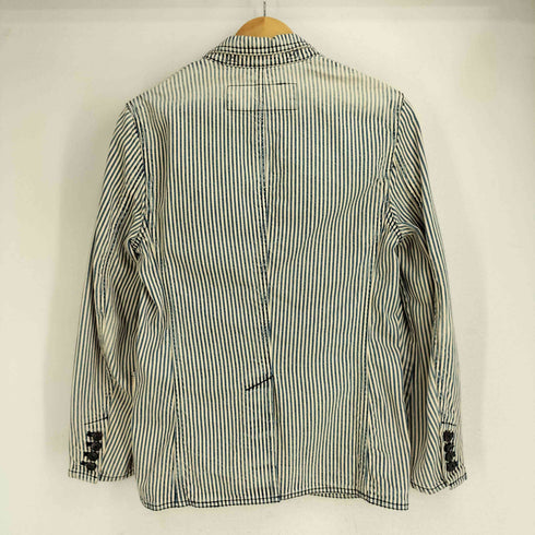 ギャップ Gap 00s old gap ストライプ デニム地 テーラードジャケット レディース JPN:XS