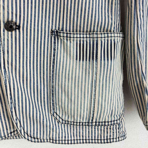 ギャップ Gap 00s old gap ストライプ デニム地 テーラードジャケット レディース JPN:XS