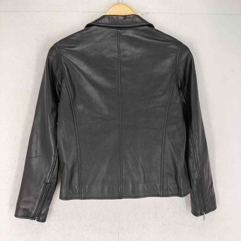 アイテムズアーバンリサーチ ITEMS URBAN RESEARCH lamb leather ラムレザーダブルライダースジャケット レディース S